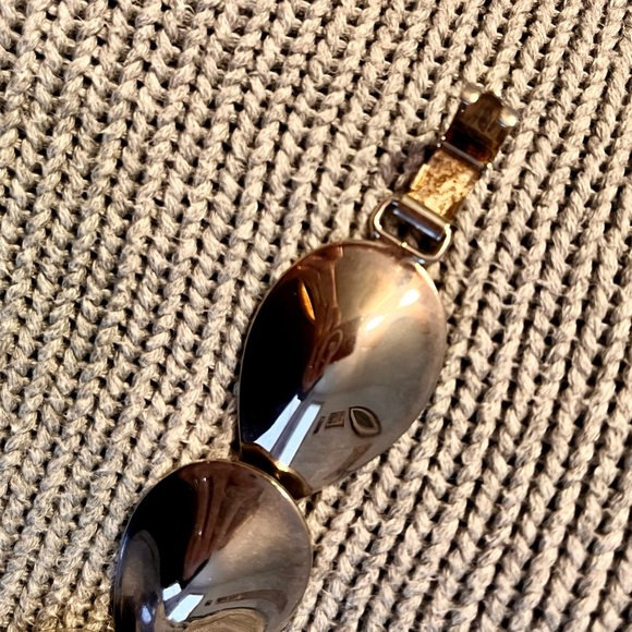 Bold Silver Teardrop Statement Necklace Bohemian Boho Chic Rare Geometric Oval - Picture 8 of 15